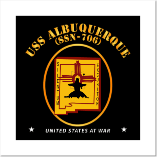 Navy - USS Albuquerque (SSN-706) wo Backgrd Posters and Art